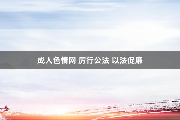 成人色情网 厉行公法 以法促廉