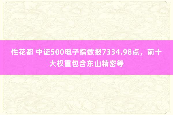 性花都 中证500电子指数报7334.98点，前十大权重包含东山精密等