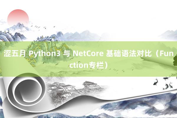 涩五月 Python3 与 NetCore 基础语法对比（Function专栏）